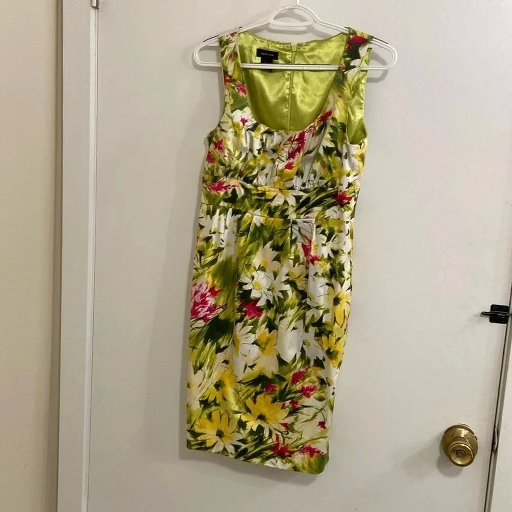 Spense dress size 4 green pink white floral